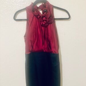 BCBGMaxAzria Burgundy Sleeveless Dress